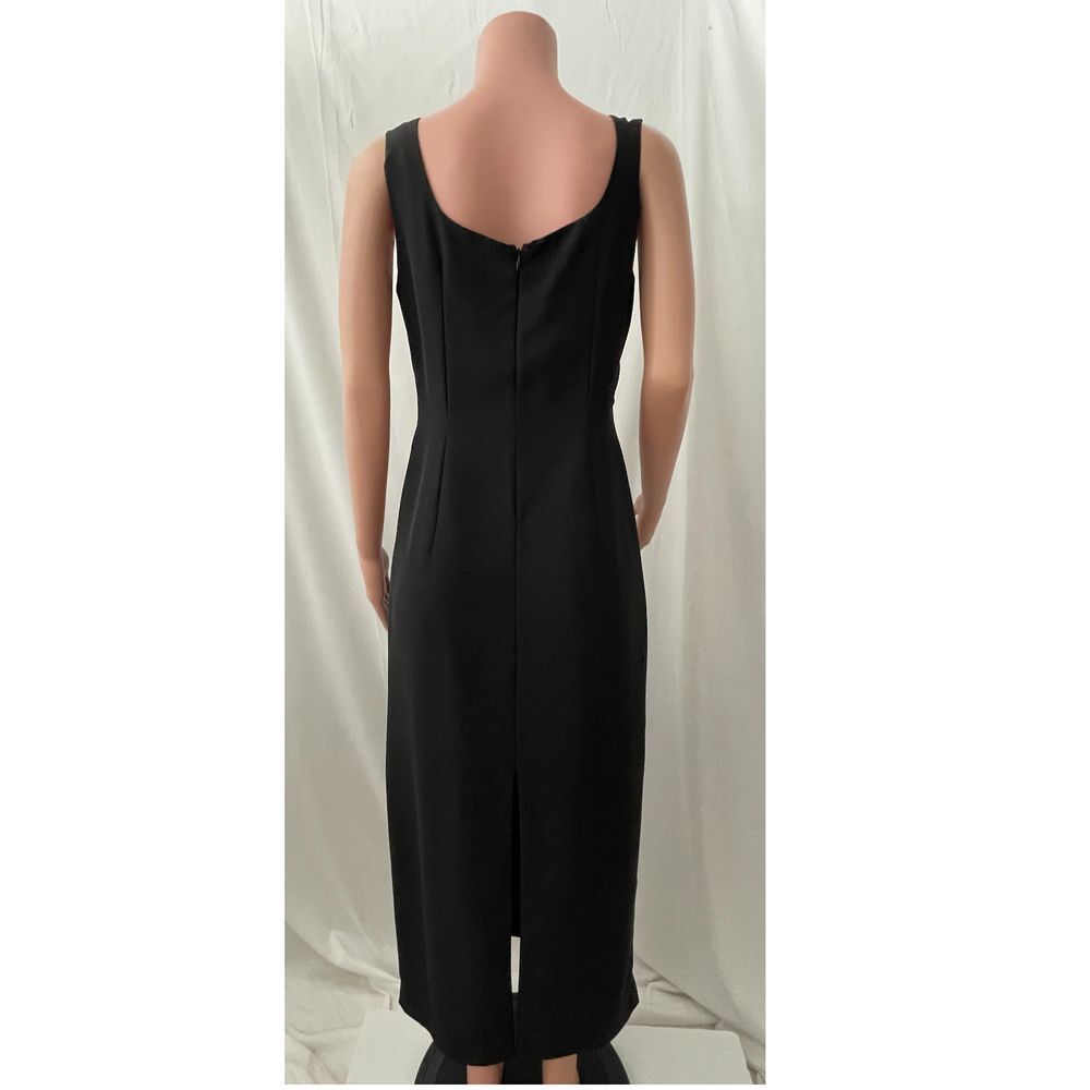 Vintage Cattiva black bow M dress, elegant classy, Old Hollywood, LBD mesh sides - Picture 10 of 14
